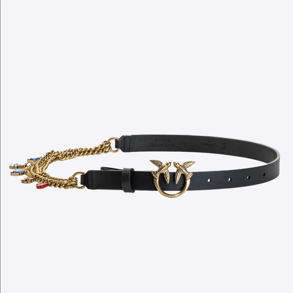PINKO BELT with CHARMS. Size M